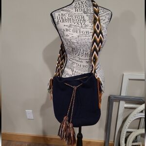 Boho crochet and woven bag colorful artsy‎ everyday casual beachy Tote